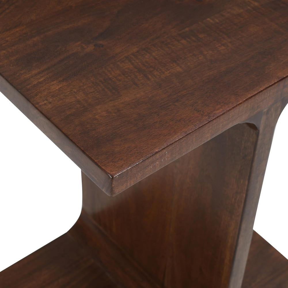 Jofran Idiom Acacia Wood Modern Accent End Table, I-Shape Side Table for Livi...