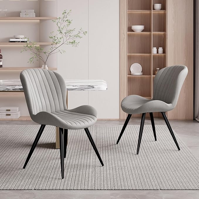 Nalupatio Dining Chairs Set of 2, Modern Dining Room Chairs Comfy Backrest Th...