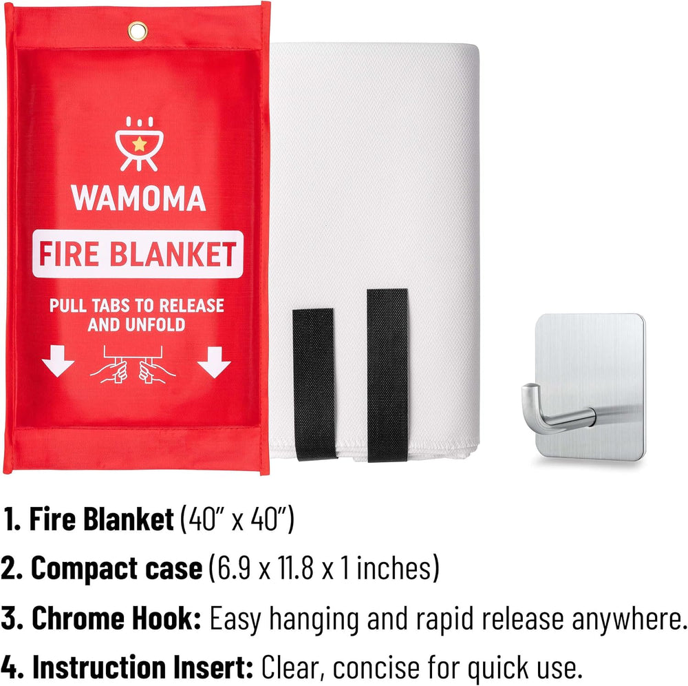 Fire Suppression Blanket - Waterproof, Oil-Resistant, Fiberglass Fire Blanket...