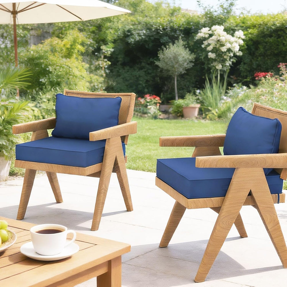 25.6x25.6โ Outdoor Deep Seat Cushions Set of 4, Patio Replacement Foam Cushio...