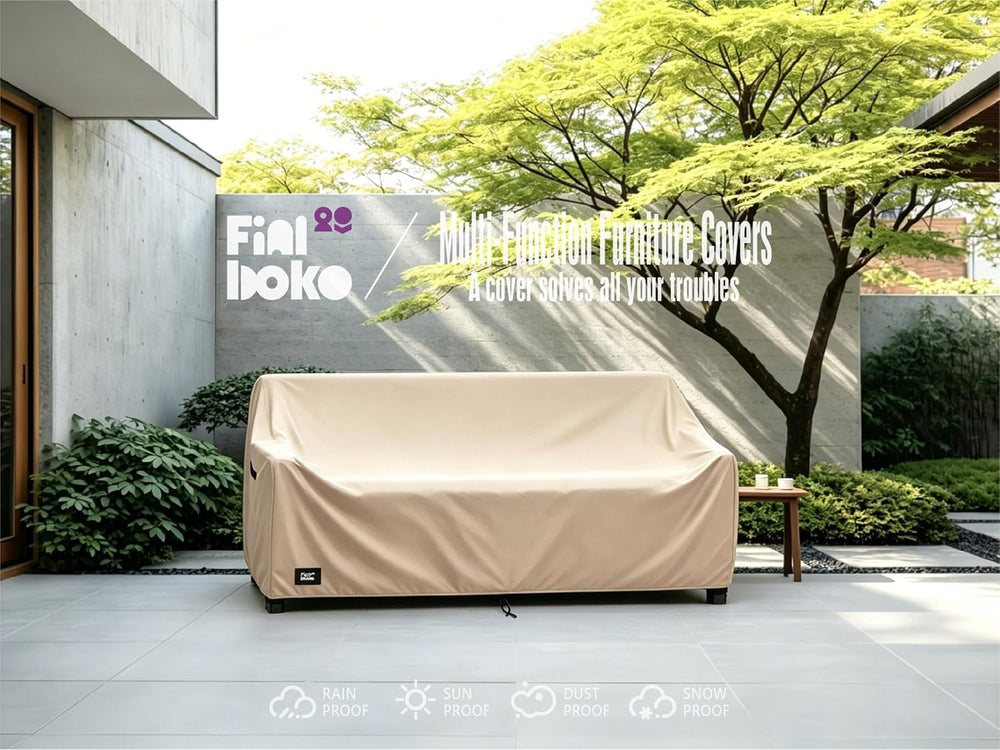 3-Seater Outdoor Sofa Cover, 85Wx38Dx35H inches Outdoor Furniture Covers Wate...
