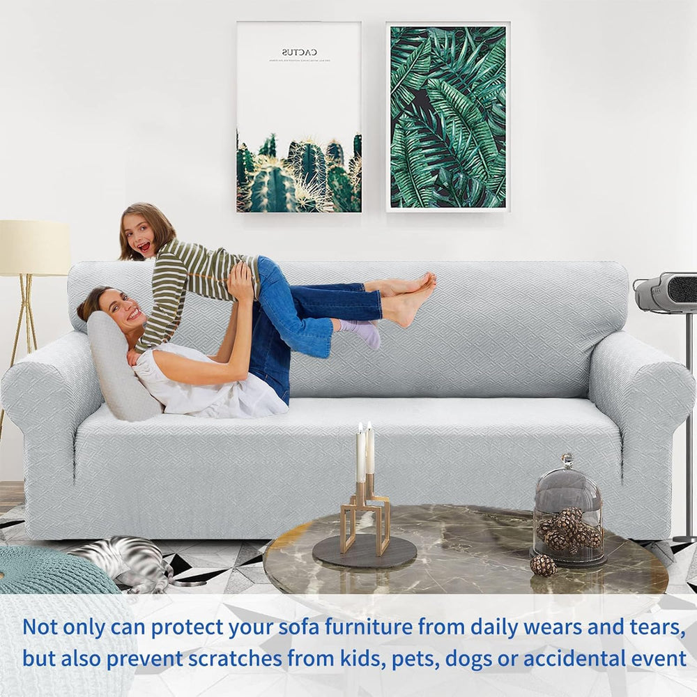 ZNSAYOTX 1 Piece Jacquard Chair Slipcovers for Living Room High Stretch Chair...