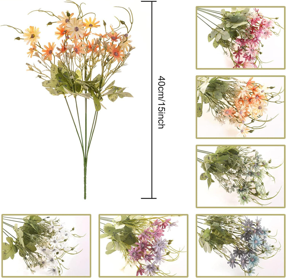 Artificial Flowers Wildflowers Silk Daisy Spring Fake Daisies Decoration Summ...