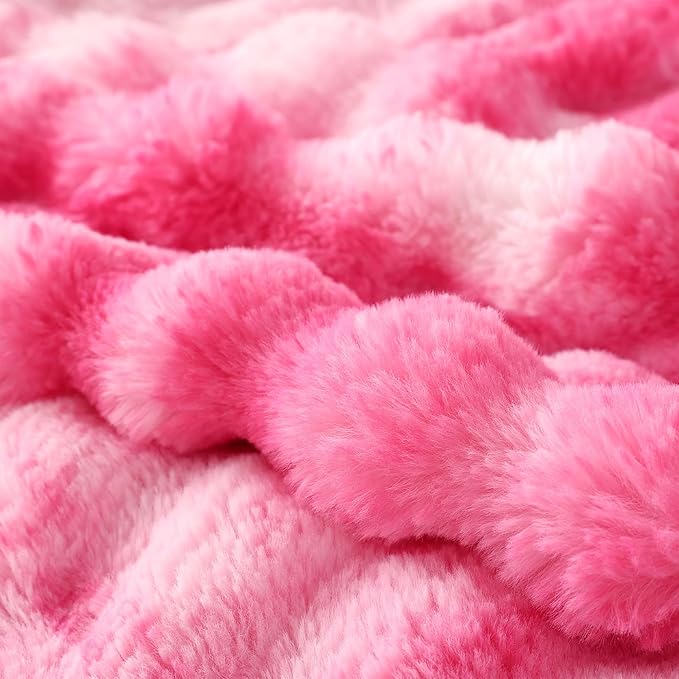 COOVA Faux Fur Throw Blanket for Couch, Cozy Soft and Fuzzy Plush Rabbit Fur