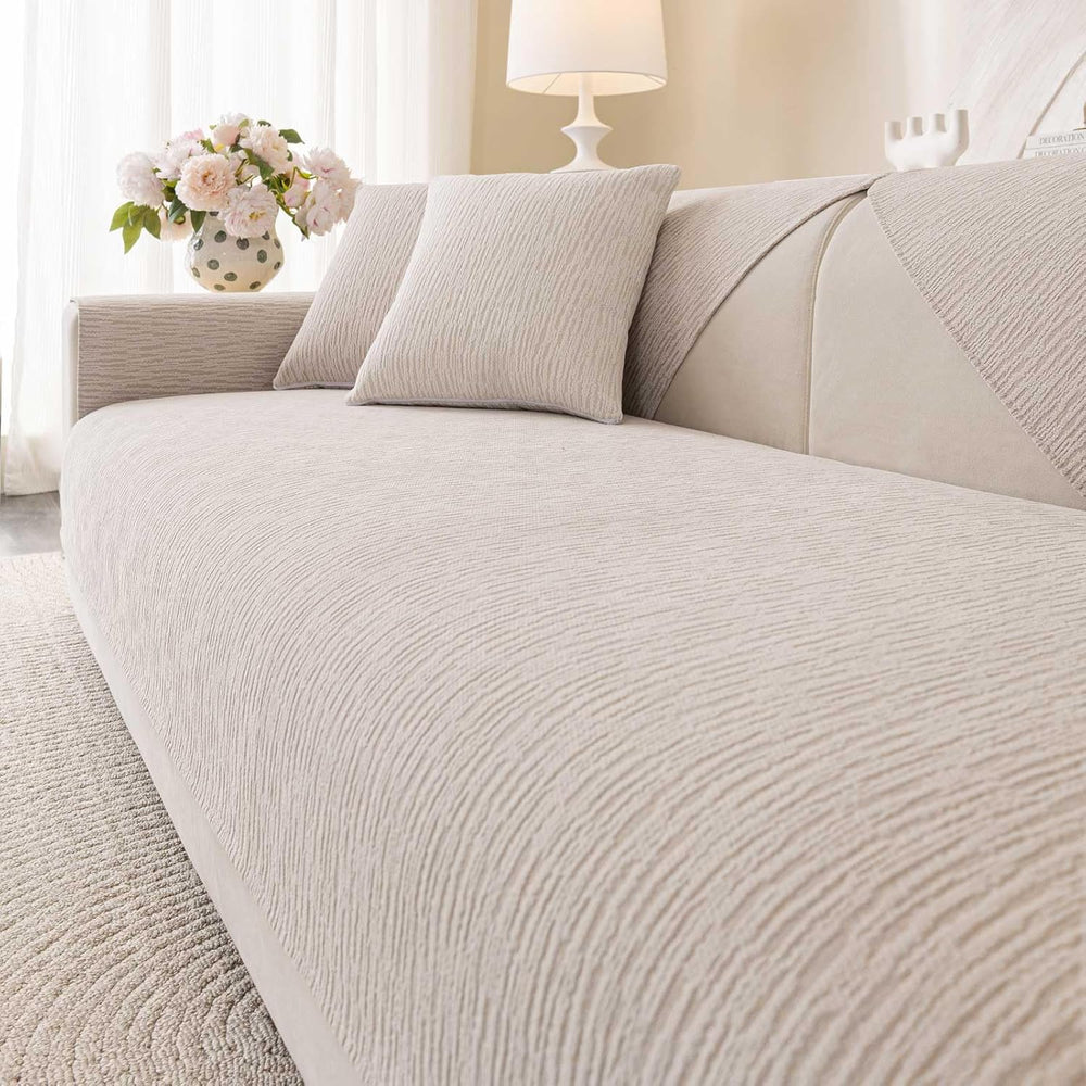 Soft Waterproof Chenille Cover Washable, Non Slip Sectional Sofa Covers