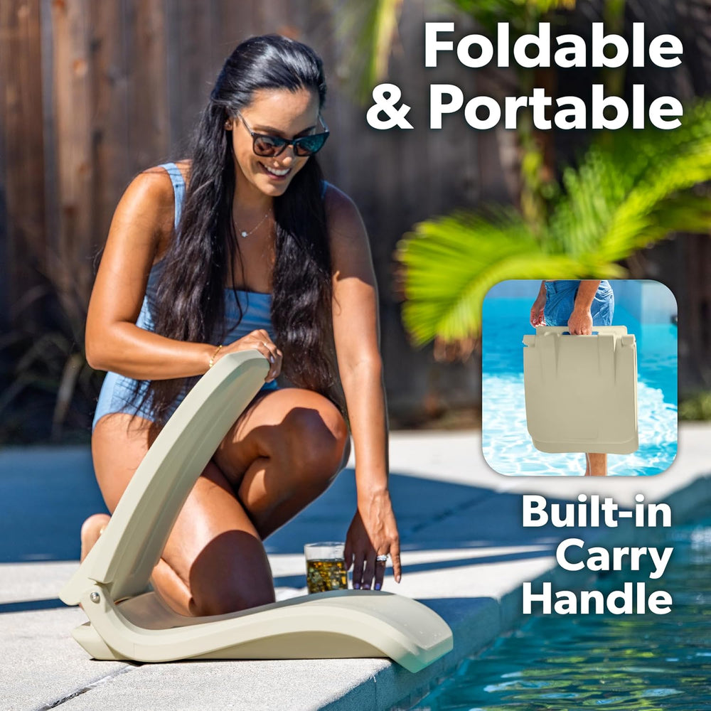 Coast Modern Portable Poolside Chair – Adult Foldable Flip Chair for Pool, Be...
