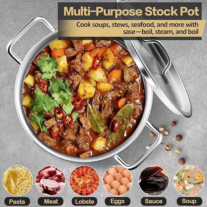 Large Stock Pot-20QT Stainless Steel Stockpot