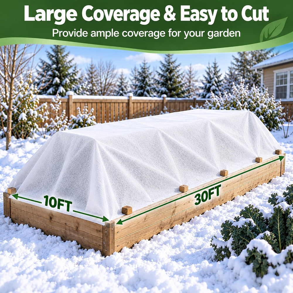 SPORTYOUTH 2Pack Plant Covers Freeze Protection 10x30Ft Floating Row Cover
