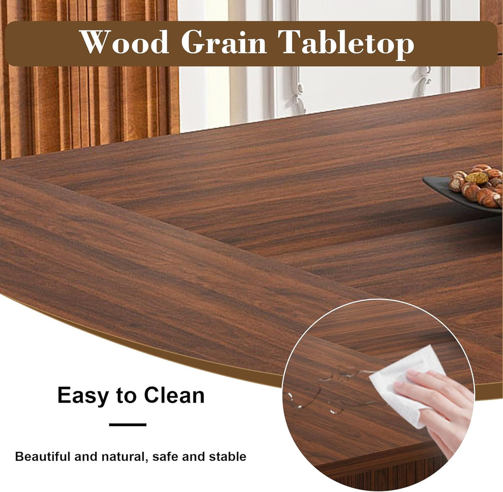 Rectangle Dining Table for 4-6, 78" Modern Dining Room Table with 2-Tier...