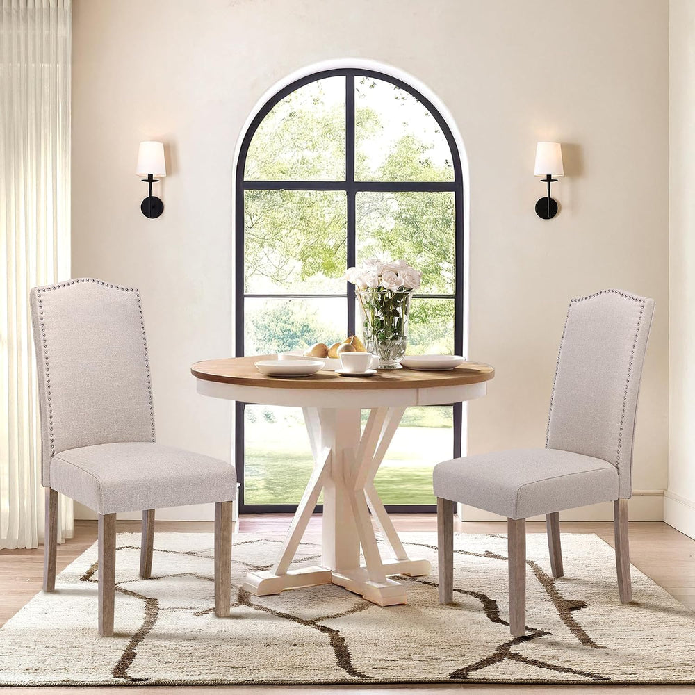 Upholstered Dining Chair Modern Stylish Parsons Kitchen Diner High Back with ...