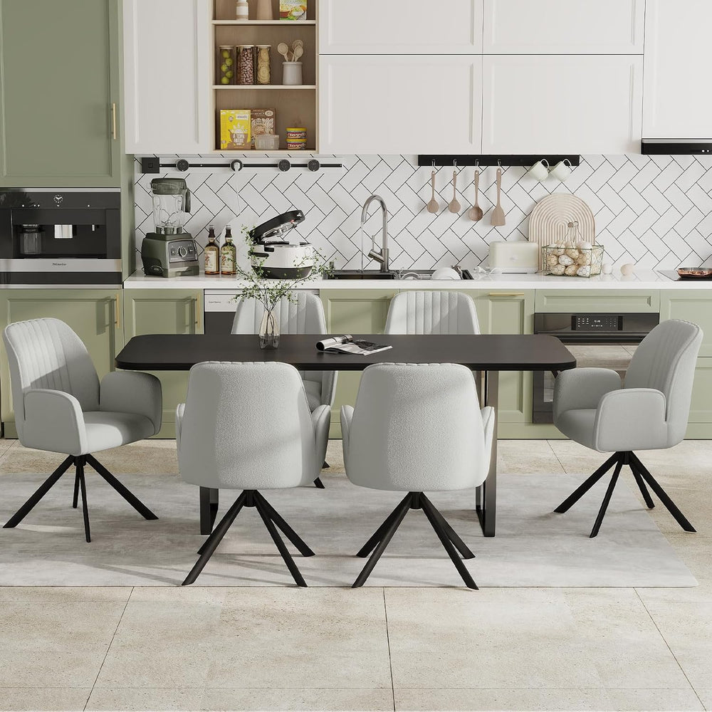 Furniliving 360° Swivel Dining Chairs Set of 2, Modern Upholstered Dining Roo...