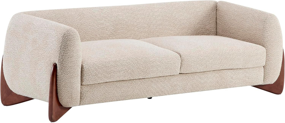 Christopher Knight Home Almab 82 Inches Sofa Couch, Cozy Boucle Upholstered 3...