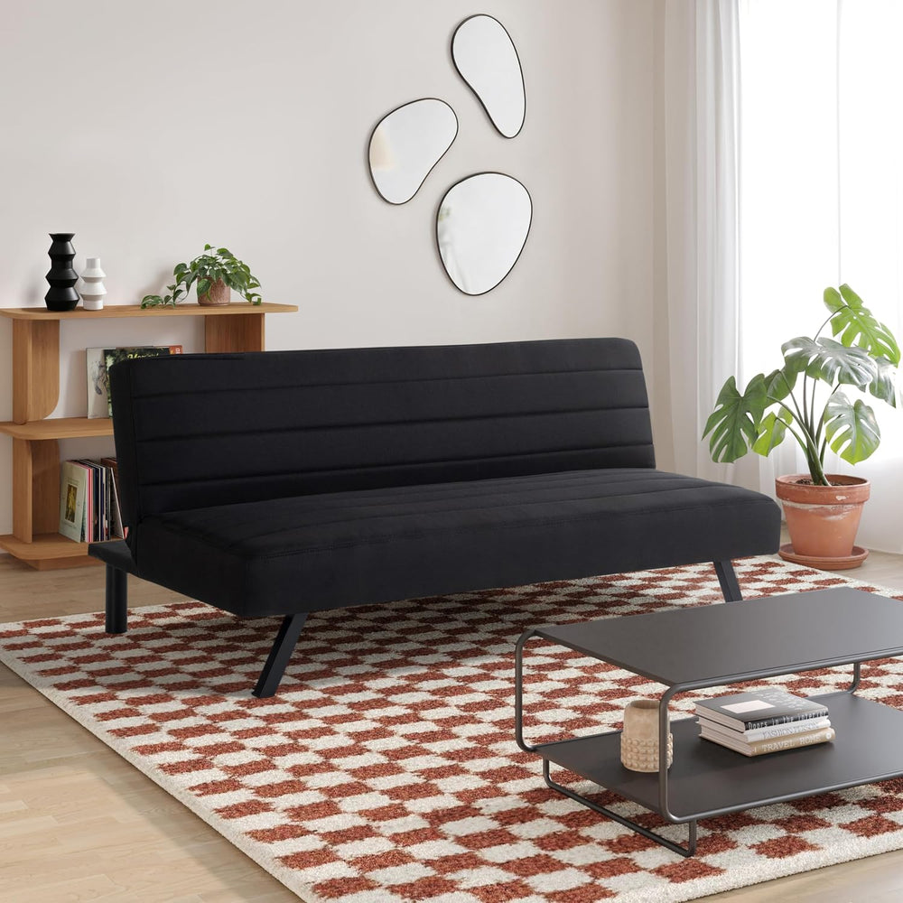 Serta® Damien 66.1” Convertible Futon Sofa, Sofa‑Lounger‑Bed Design, Dreamcoi...