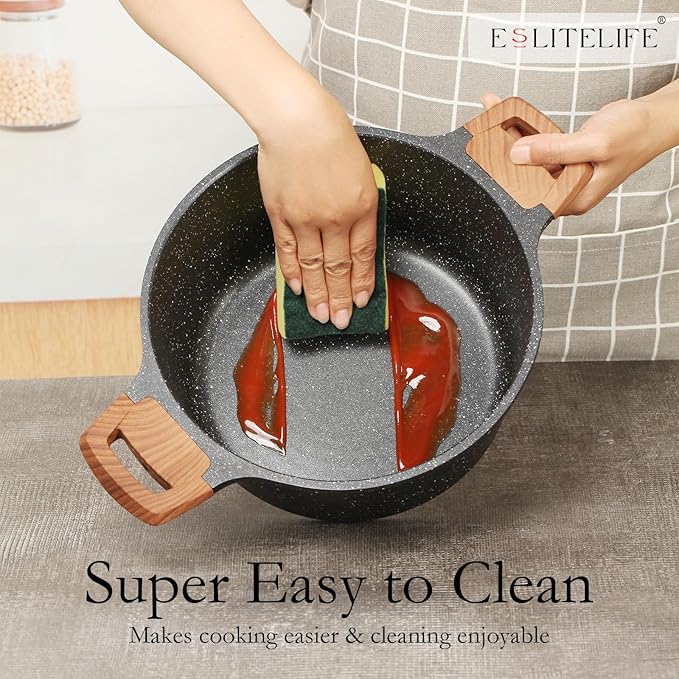 ESLITE LIFE Nonstick Cookware Sets, Compatible