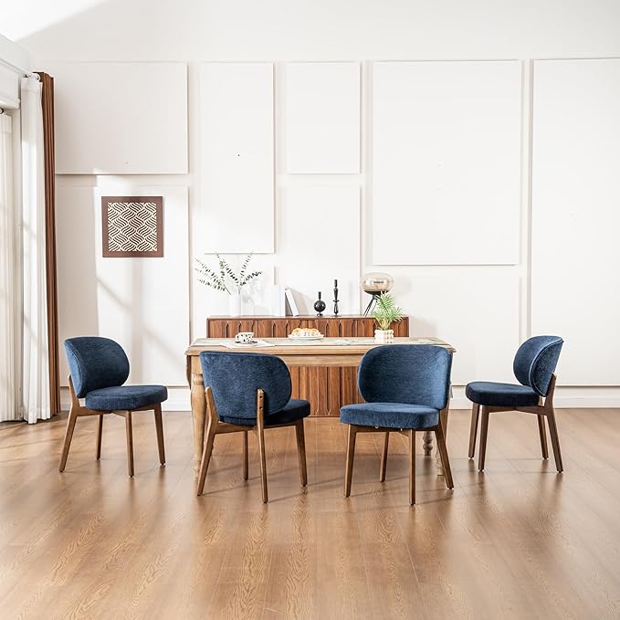 YOUNIKE Dining Chairs Set of 3 Mid Century Modern Kitchen Chair with Back Bou...