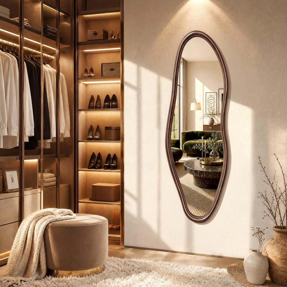 EOGOW Asymmetrical Mirror, 55" x 18" Unique Irregular Mirror Wall-M...
