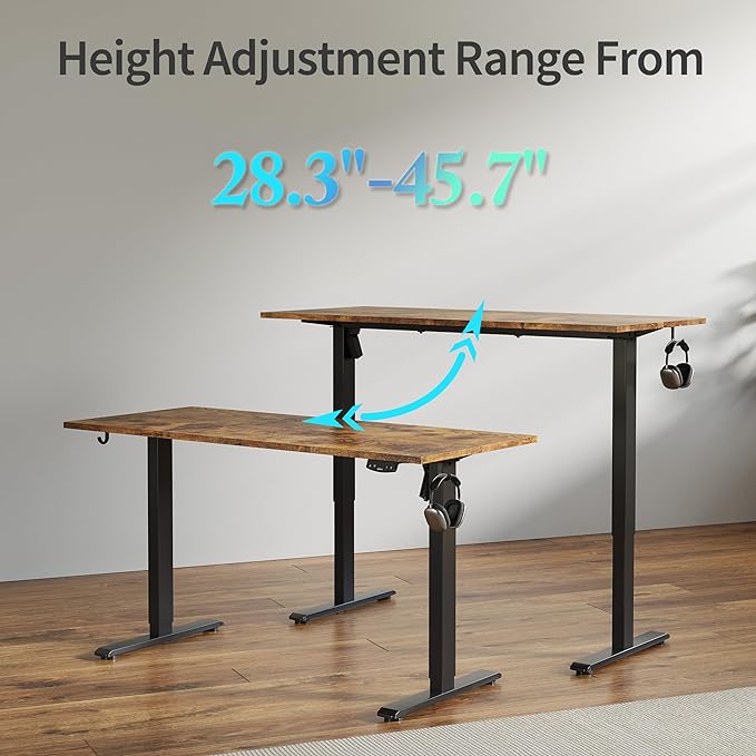 Agilestic Electric Standing Desk, 48 x 24 Inches Height Adjustable Desk, Sit ...