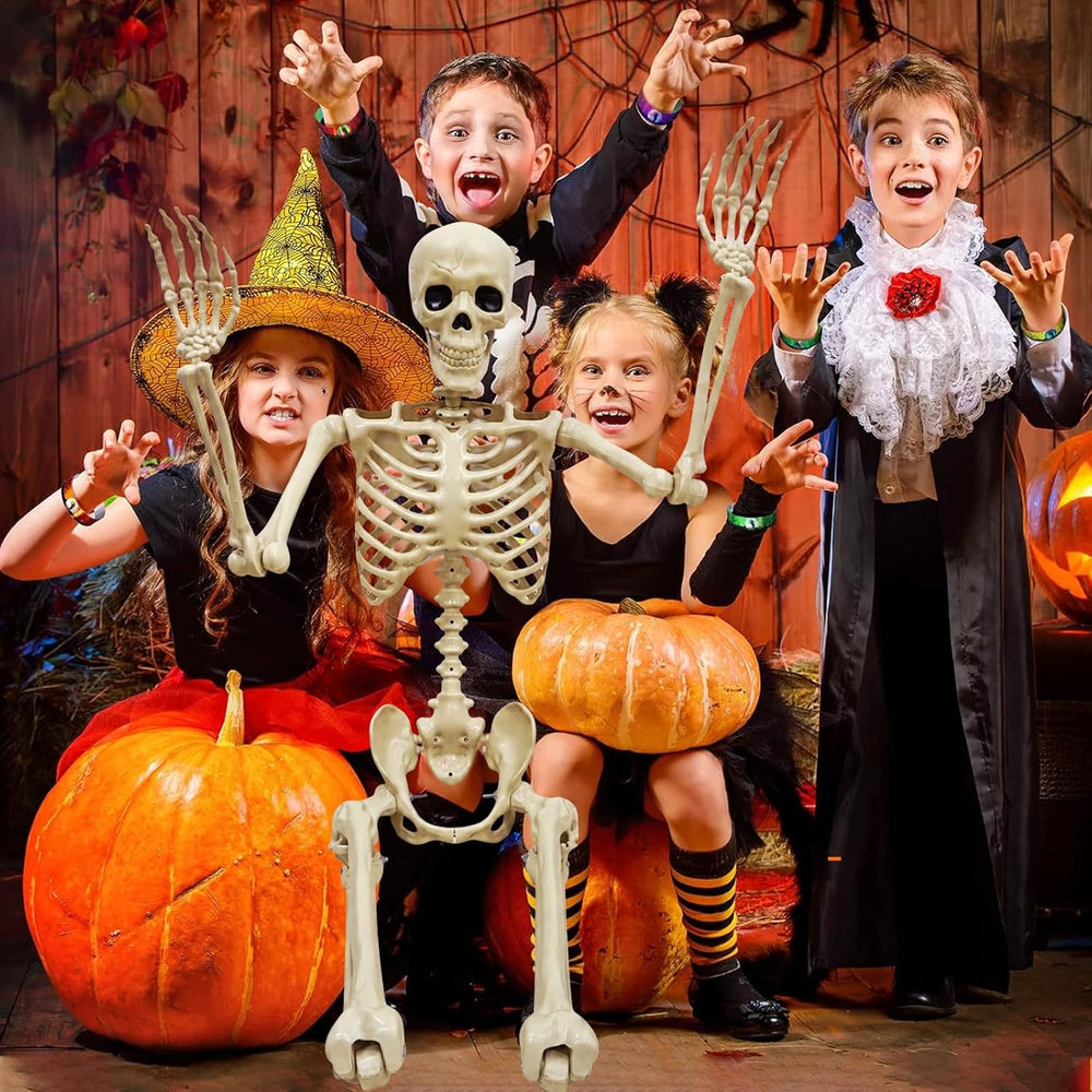 Life Size Skeleton for Halloween: 5.4ft Realistic Human Skeleton