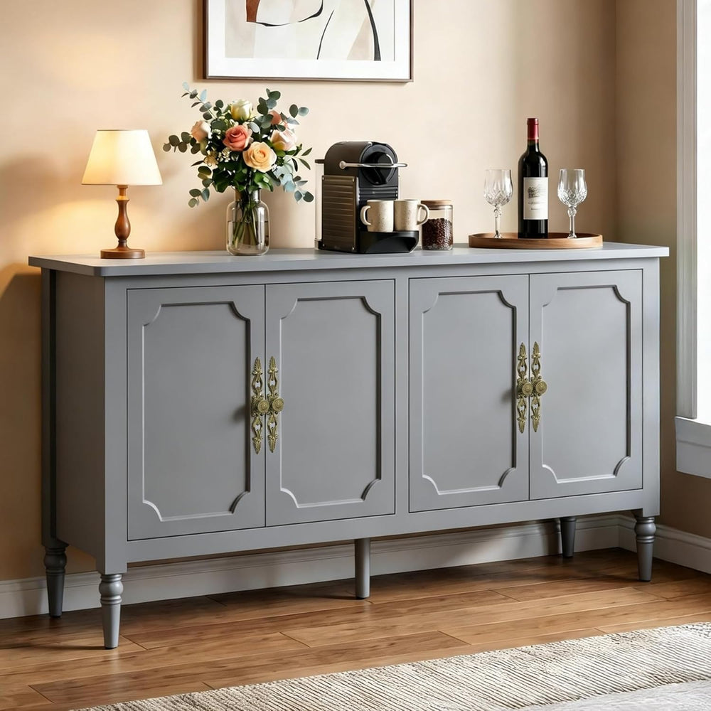 RoyalCraft 59" Buffet Cabinet with Storage, Vintage Sideboard with Adjus...