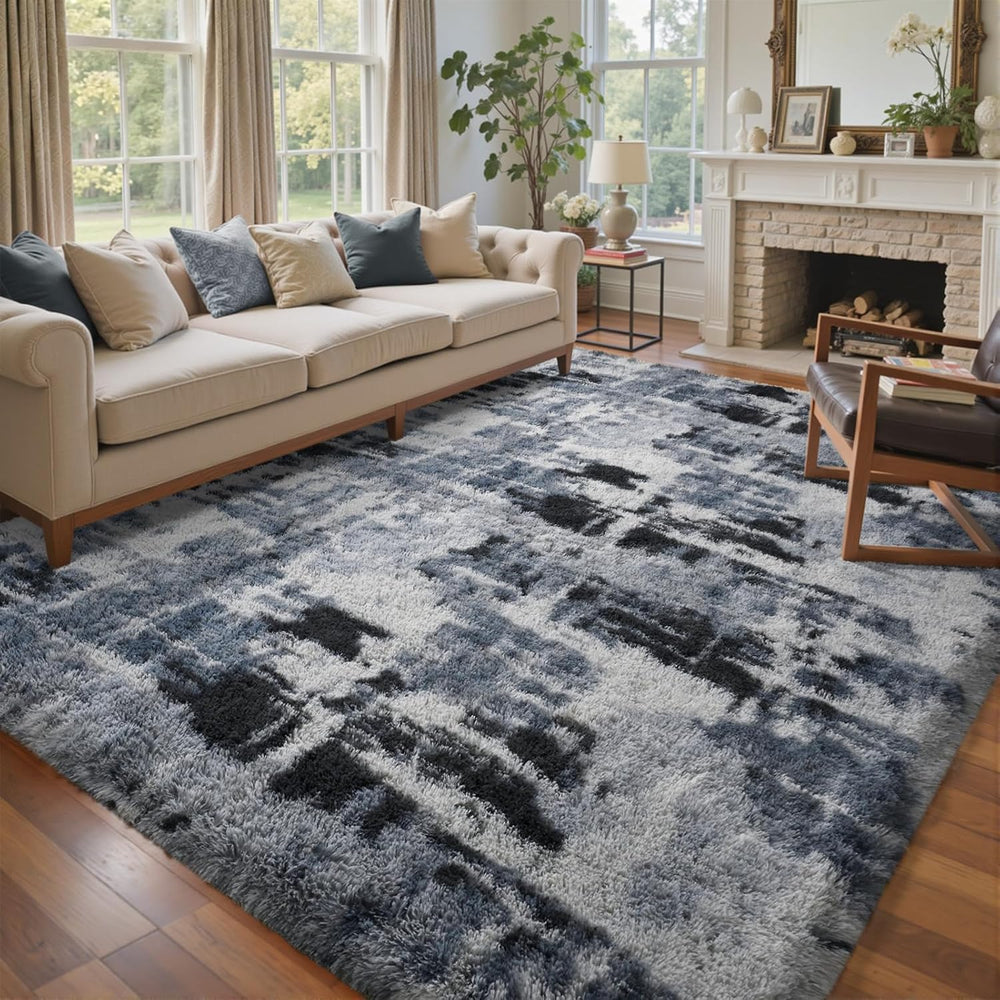8x10 Ft Extra Large Shag Rugs for Living Room, Tie Dyed Ultra Soft Fluffy Furry