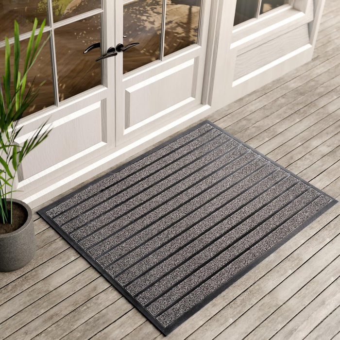 ubdyo Extra Durable Door Mat Outside Entrance (47" x 32", Bright Grey)