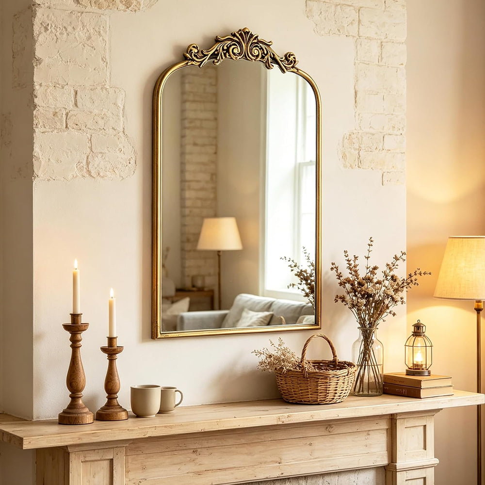 Vintage Mirror Gold Baroque Mirror Antique 16x24 Inches