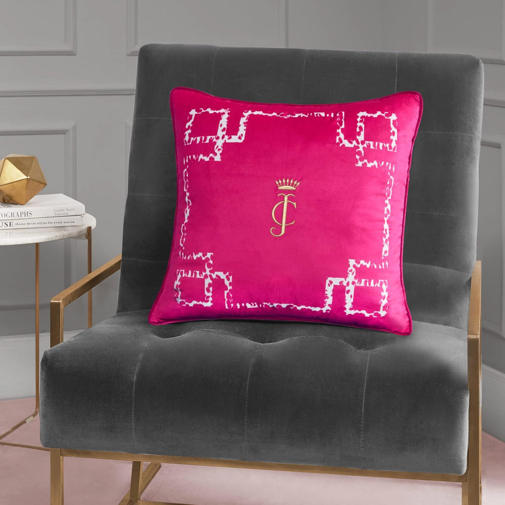 Juicy Couture Decorative Accent Throw-Pillows, 20"x20", Lattice Hot...