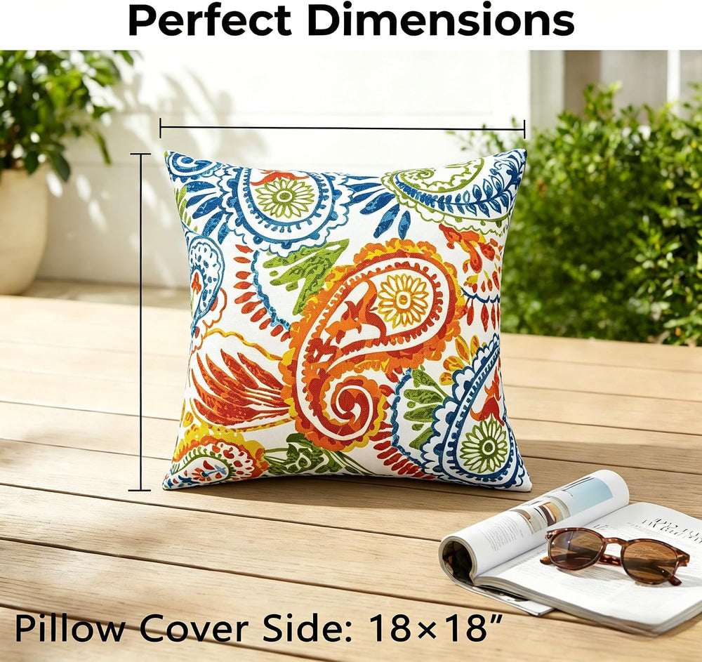 JMGBird Outdoor Patio Pillows Waterproof Outdoor Pillow Inserts Included