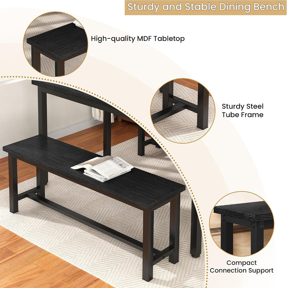 DKLGG Dining Benches, 39 Inch Kitchen Bench, Pair of 2 for Living Room, Bedro...