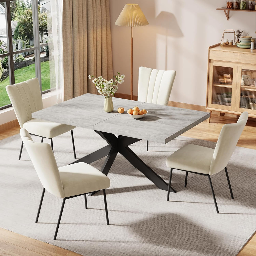 ZckyCine Dining Chairs Set of 4, Upholstered Velvet Kitchen Chairs with Thick...