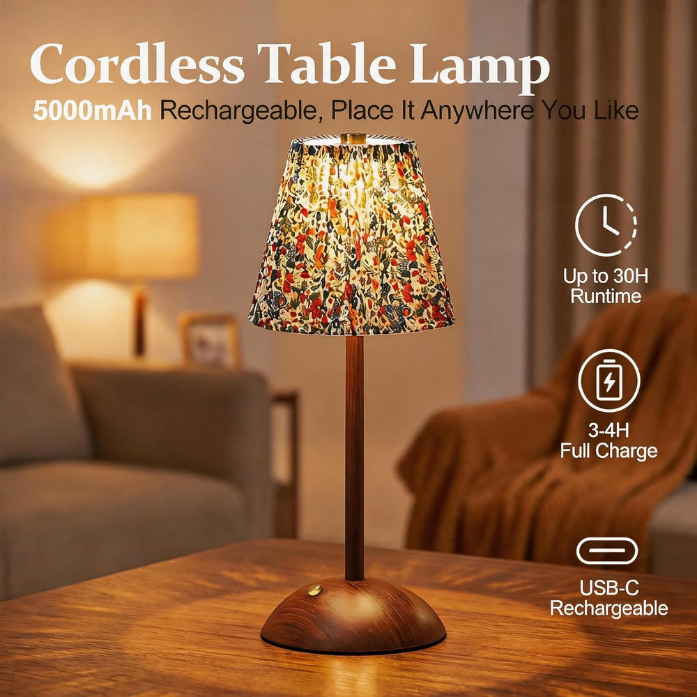 2 Pcs Led Cordless Table Lamps, 5000mAh Rechargeable Battery Operated Lamp