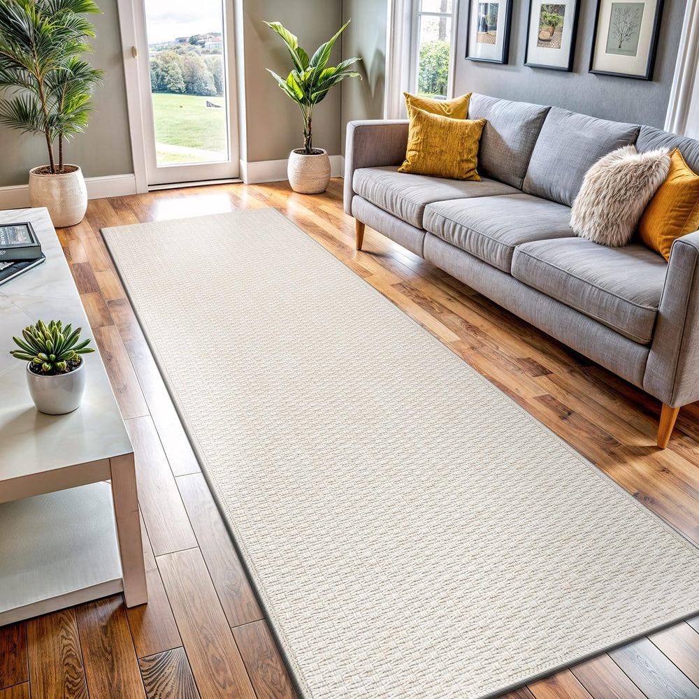 Easy Jute Runner Rug 2x7 Indoor Outdoor Natural Rugs Solid Fiber Rug Woven Ar...