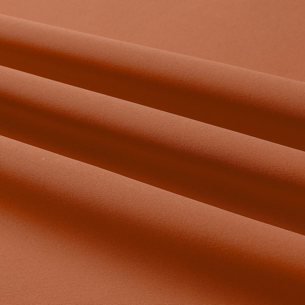 DUALIFE Blackout Curtains 84 Inch Length Thermal Insulated Dark Orange Room D...