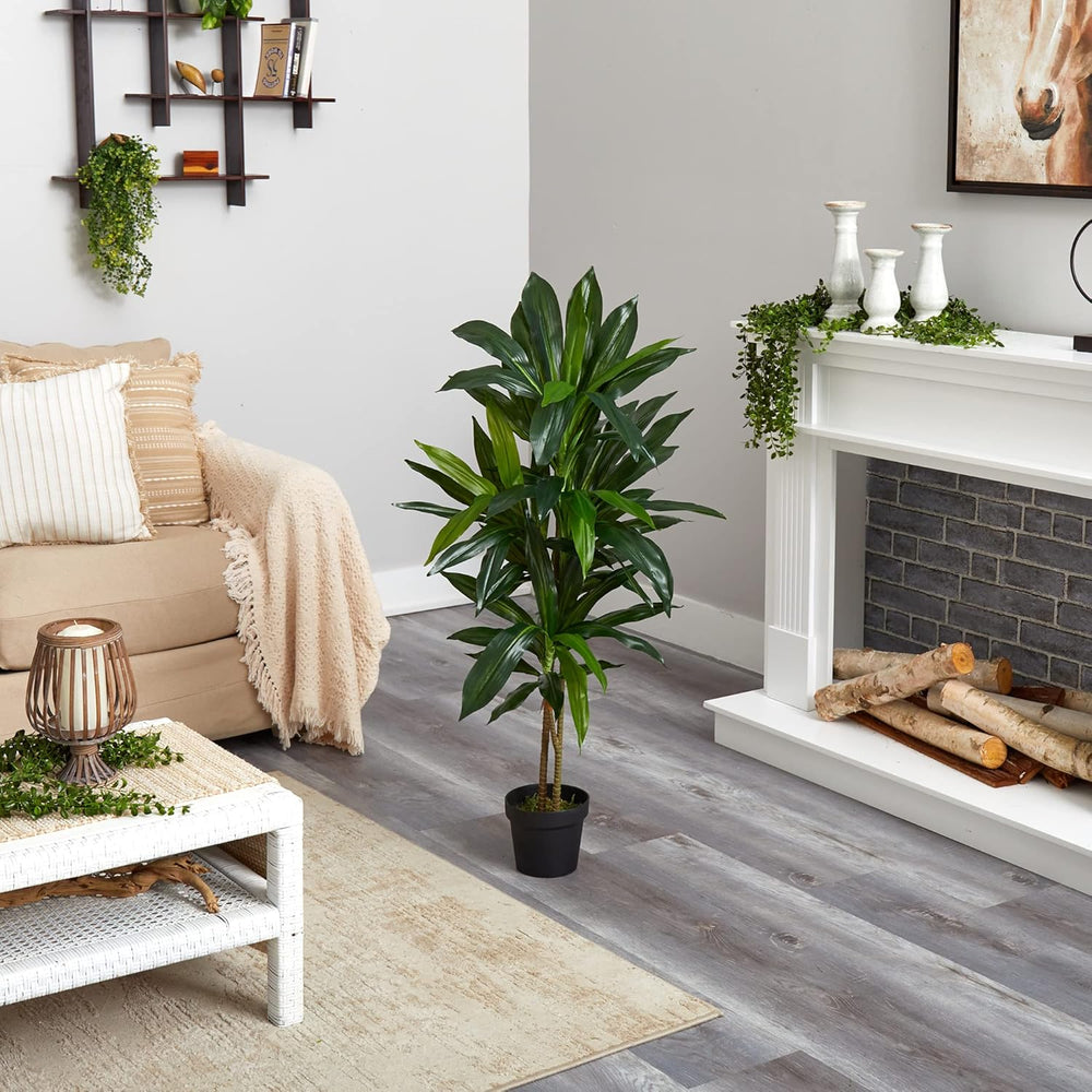 Nearly Natural 48in Artificial Dracaena with Real Touch Leaves and Multi Tona...