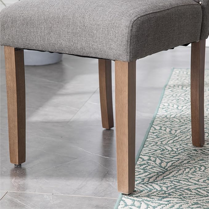 Upholstered Dining Chair Modern Stylish Parsons Kitchen Diner High Back with ...