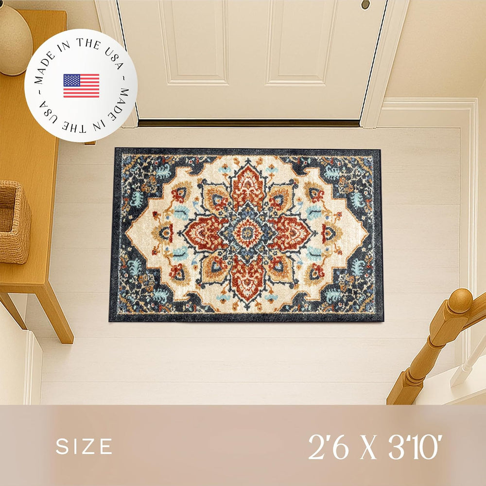 Maples Rugs Ruby Oriental Area Rug - Made in USA - Washable, Non Slip Indoor ...