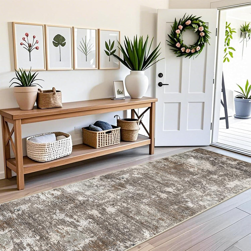 3x10 ft Long Hallway Runner Rug – Non-Slip Washable Kitchen Floor Rug with Ru...