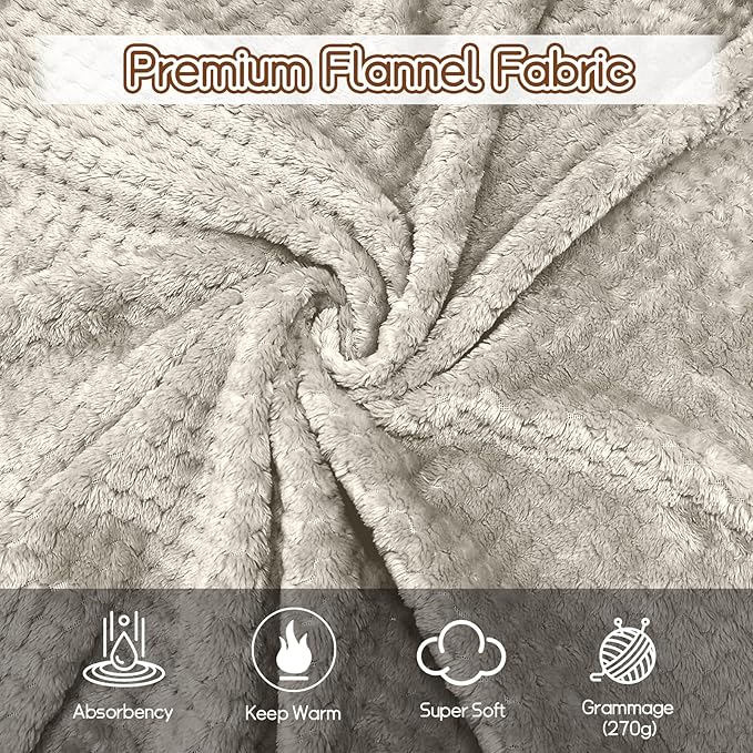 4 Pack Fleece Throw Blankets 50x60 Inches