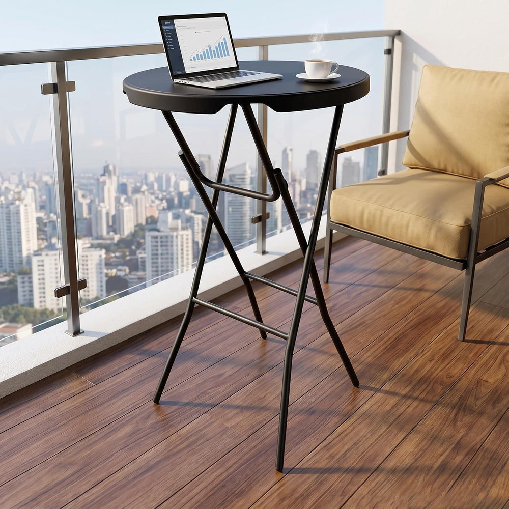 28in Cocktail Table, no Assembly Required, High Top Folding Table