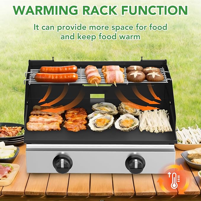 Universal Wind Guard and Warming Rack Fit