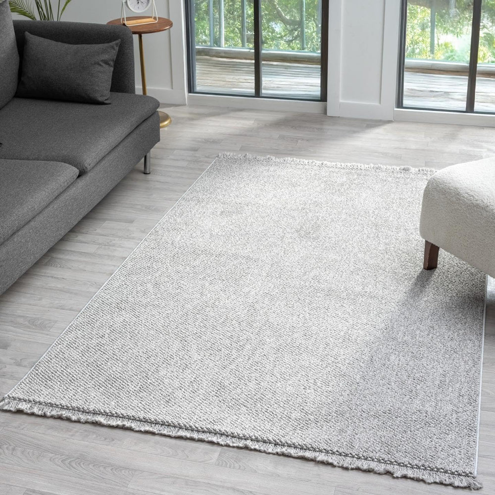 LUXE WEAVERS Machine-Woven Stain-Resistant Area Rug Gray 6x9