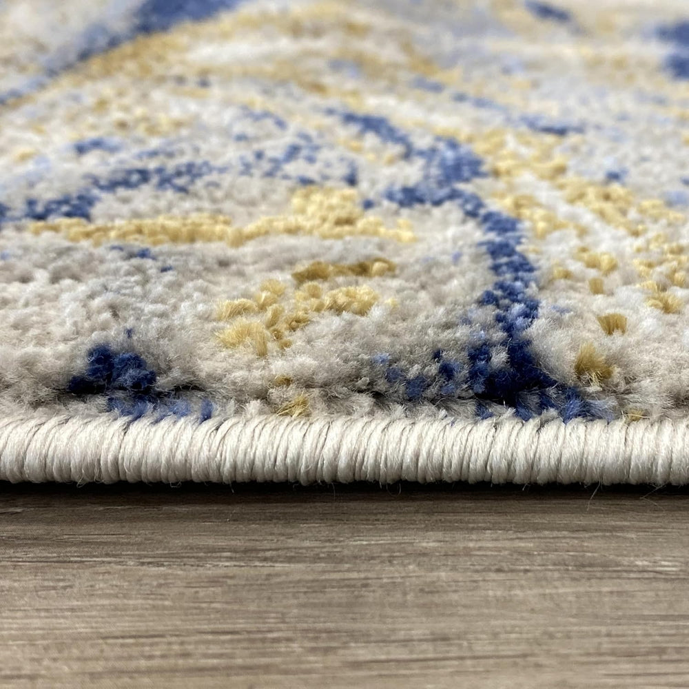 LUXE WEAVERS Marble Abstract Swirl Area Rug Blue 2x3