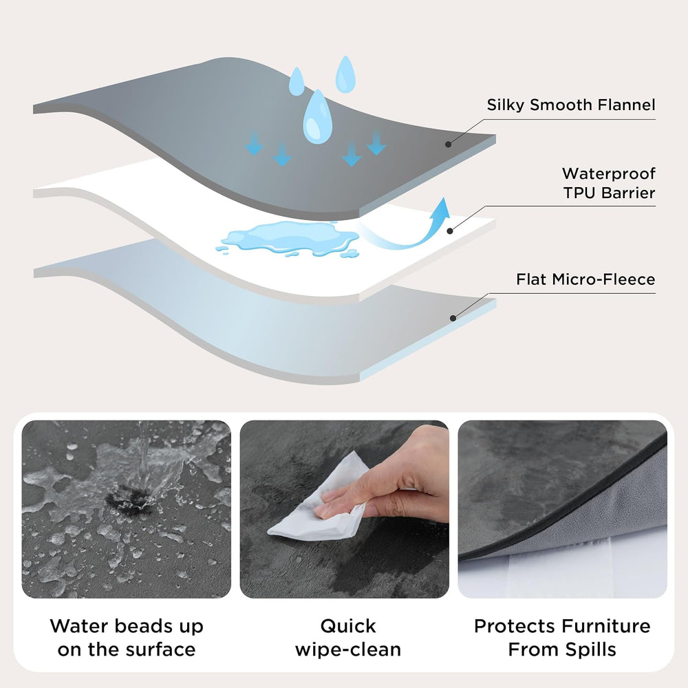 Bedsure Waterproof Blanket for Bed Soft Flannel Fleece,King 86"x108"...