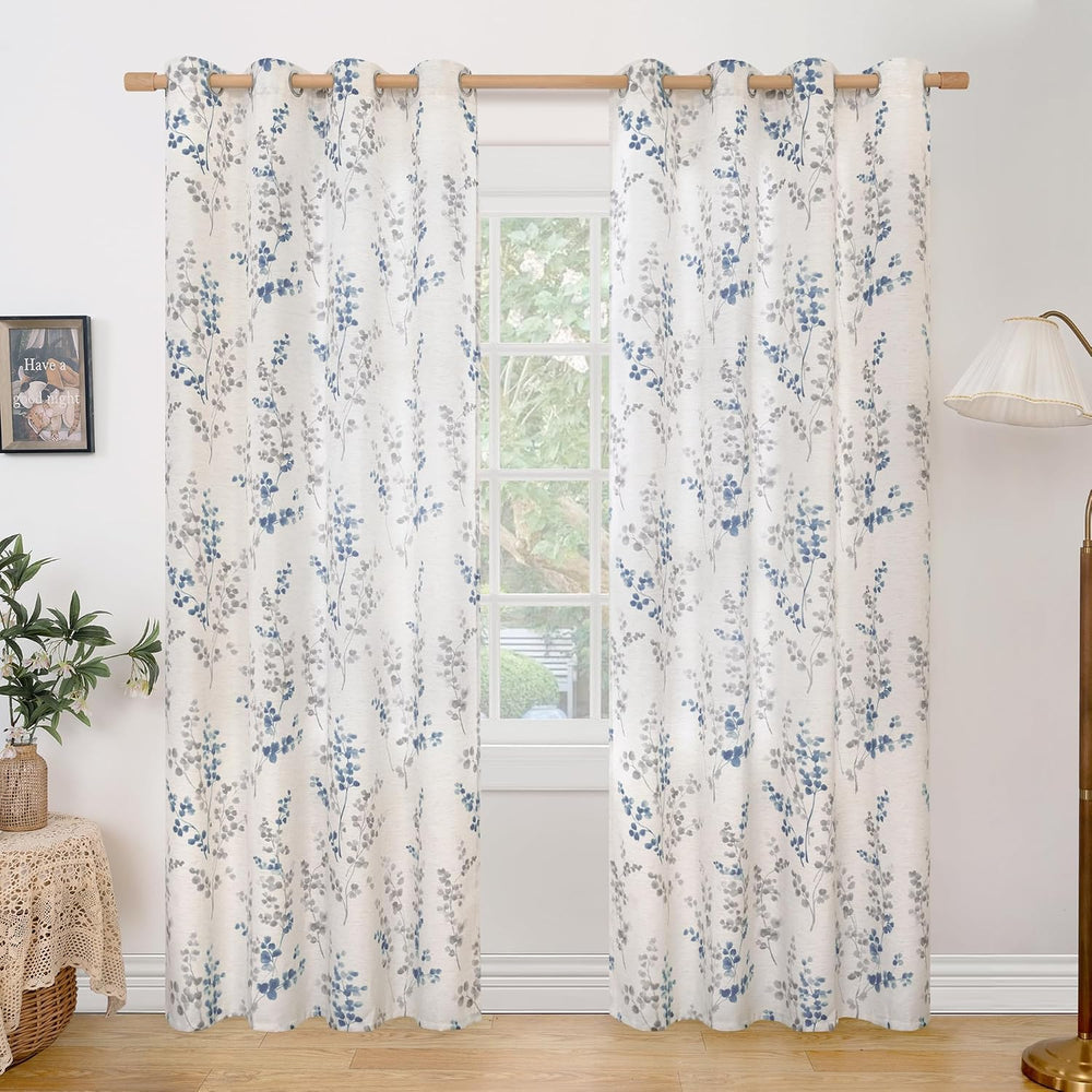 BGment Linen Curtains for Living Room 84 Inch Length 2 Panels Set