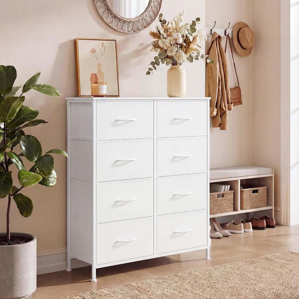 SONGMICS HOME 8 Drawer Dresser for Bedroom, Fabric Chest of Drawers