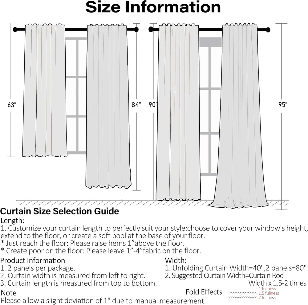 ZJDECOR Brown White Buffalo Plaid Curtains 84 Inches Long for Bedroom