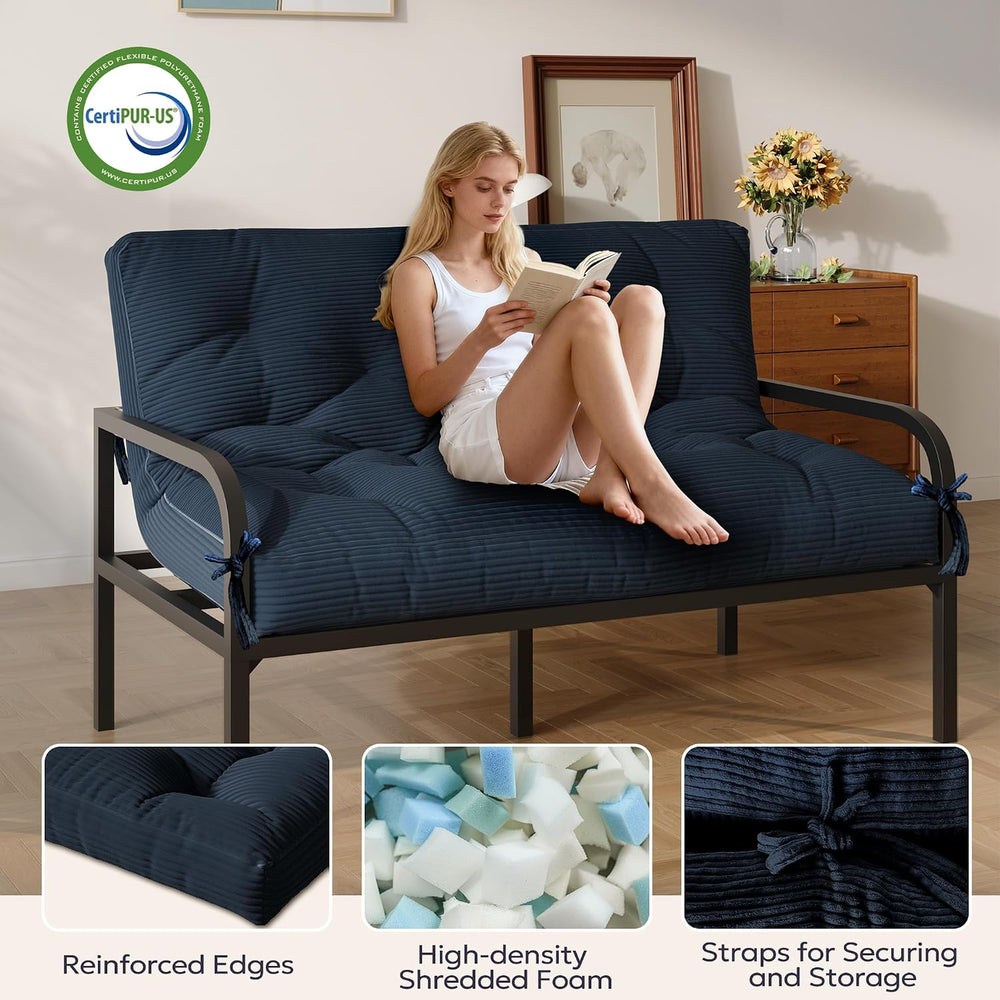 Furnify 6" Futon Mattress Queen Size, Futons Sofa Couch Bed with Straps,...