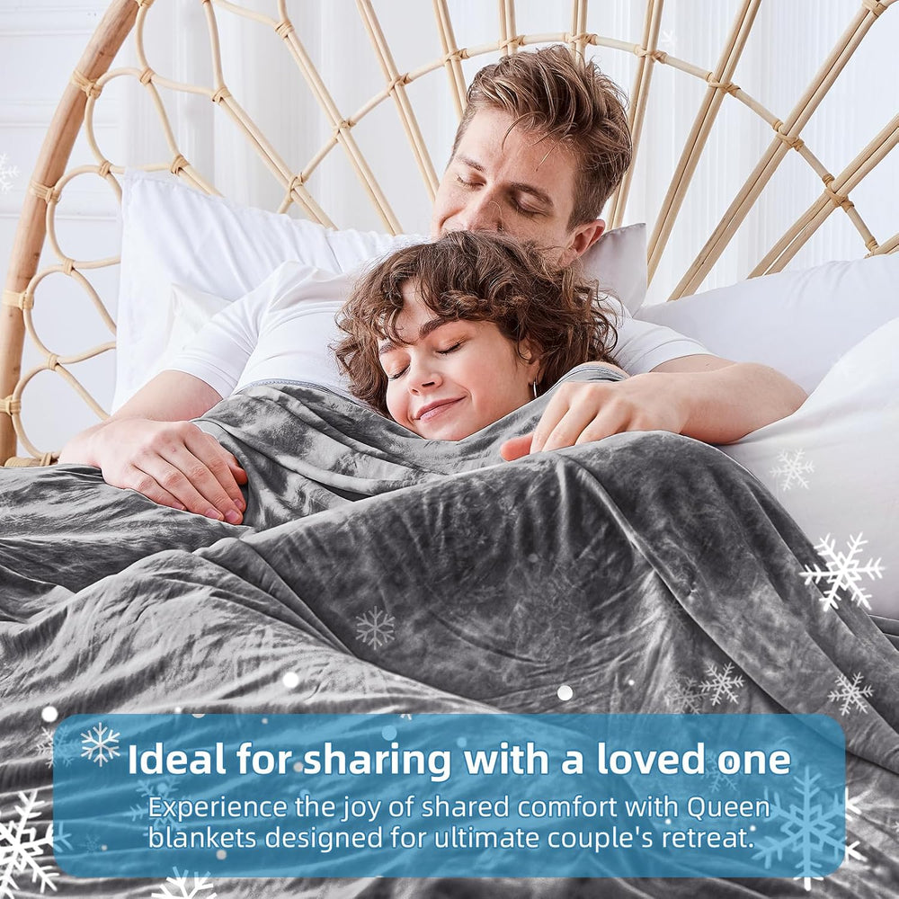 inhand Cooling Blanket King Size for Hot Sleepers (90"x108", Gray)