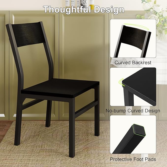Feonase Dining Chairs Set of 6, Modern Kitchen Chairs with Ergonomic Backrest...