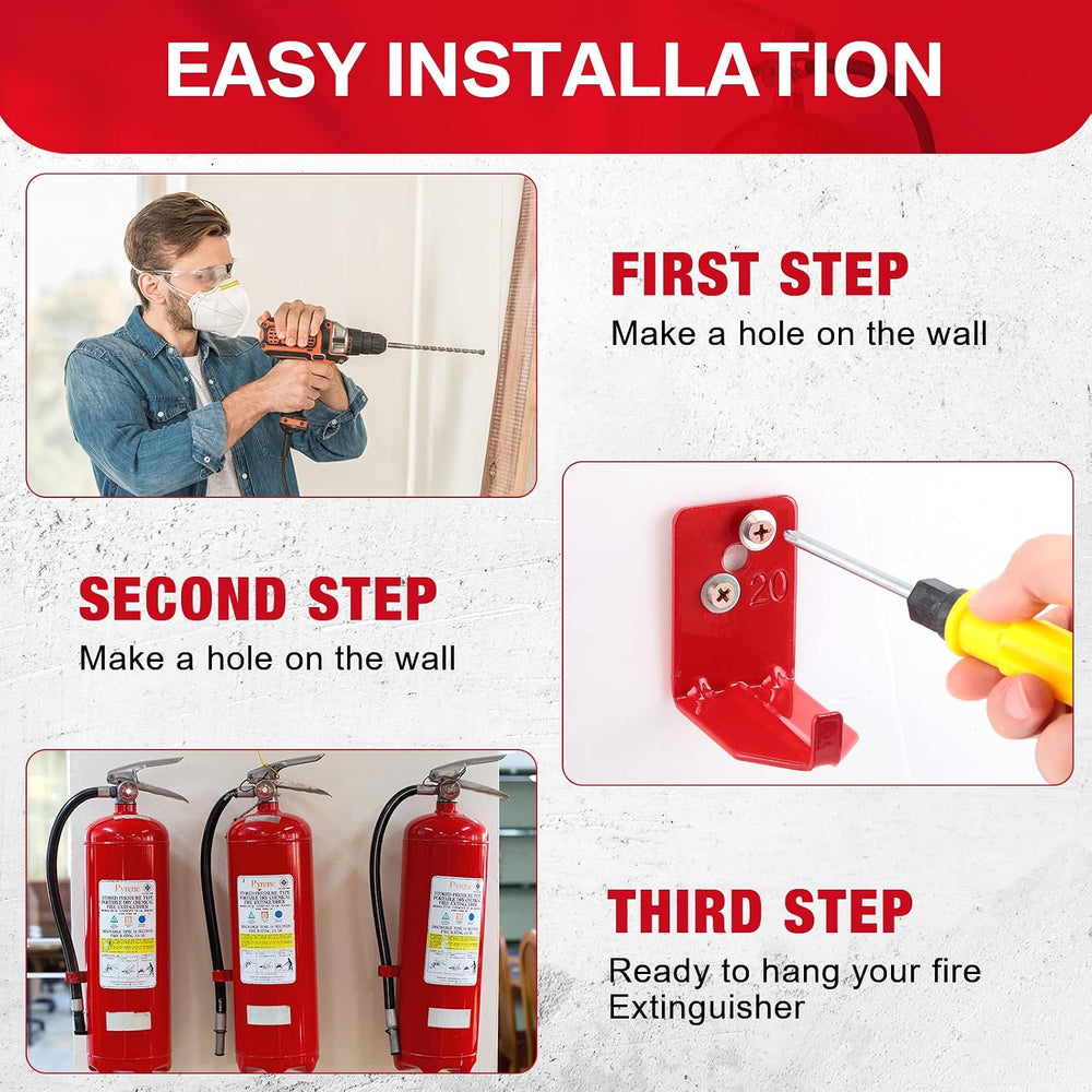 Queekay 20 Pack Fire Extinguisher Wall Mount Bracket 5-40 Lb,Novelty Style